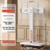 Rotatable TV Stand with Wheels - Vertical & Horizontal Adjustable Display Cart for Live Broadcasts