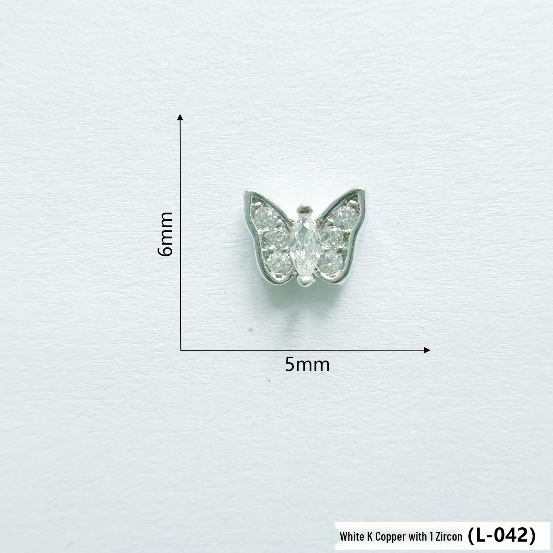Luxurious 3D Zirconia Butterfly Nail Art Rhinestones