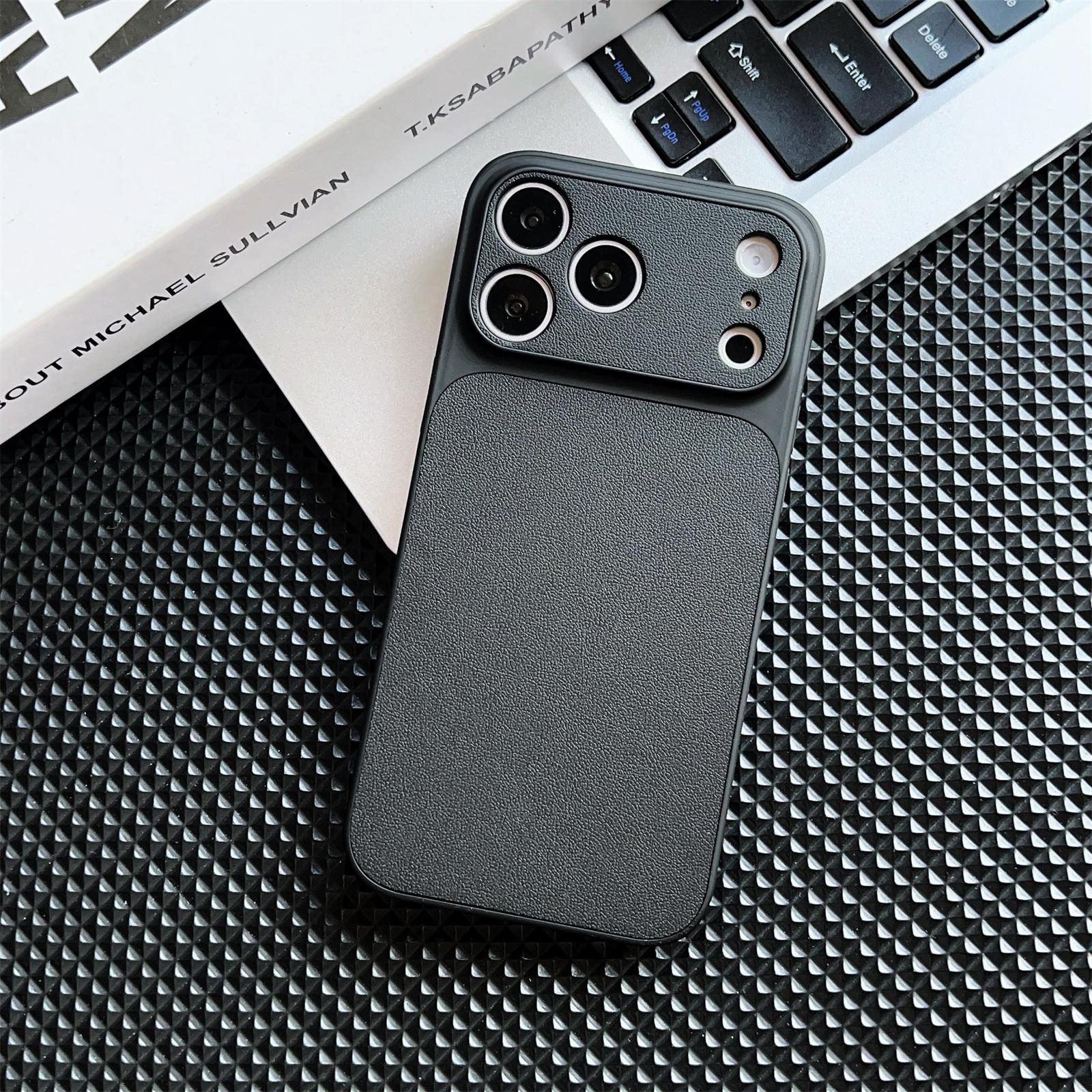 

PU Leather Texture Phone Case for Apple IPhone 11 12 13 14 15 16 17 Pro Max Plus Protective Cover Slim ThIn iPhone 11 чорний