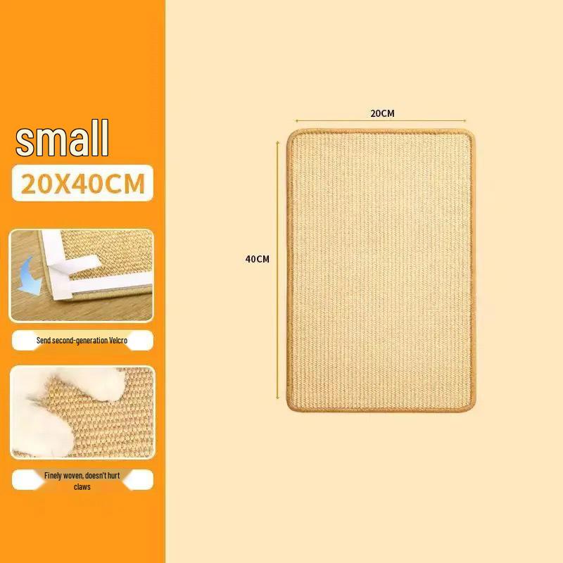 Wall-Mounted Sisal Cat Scratching Pad - Durable, Non-Shedding Sofa Protector for Claw Grinding