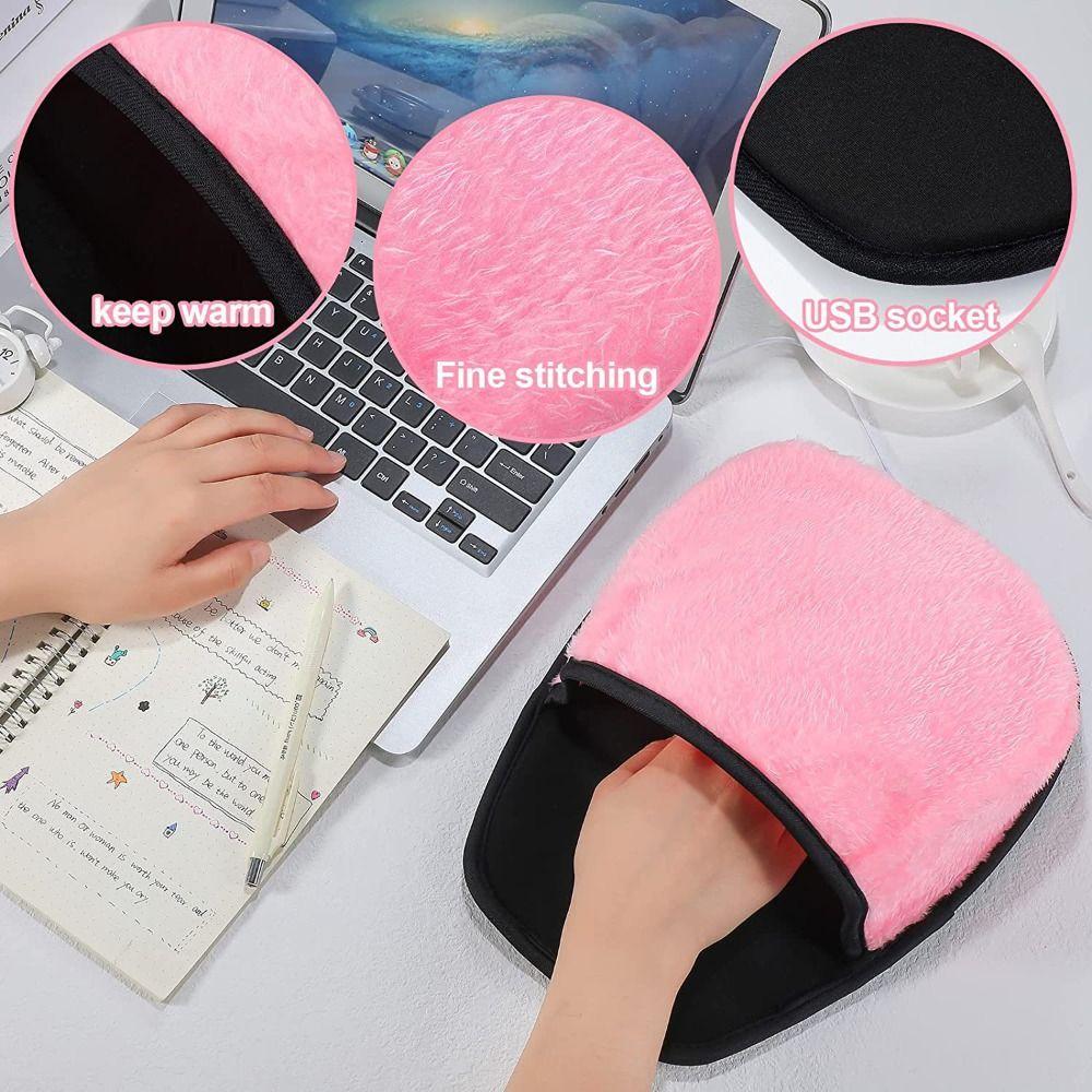 Thickened Hand Warmer Pad USB Heating Warm Mouse Cover New USB Heated Mouse Pad  Winter