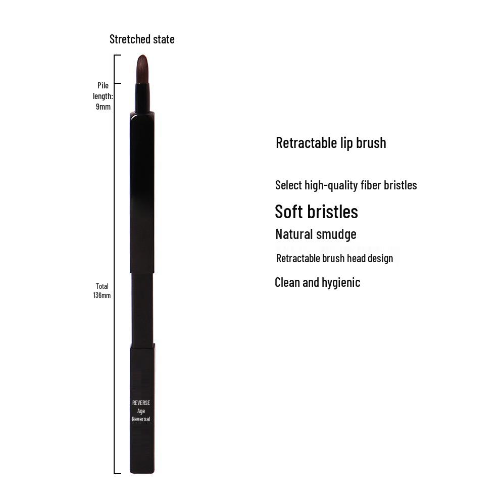Compact, Skin-Friendly Anti-Aging Retractable Lip Brush - Soft Bristles, Dustproof, and Easy to Clean