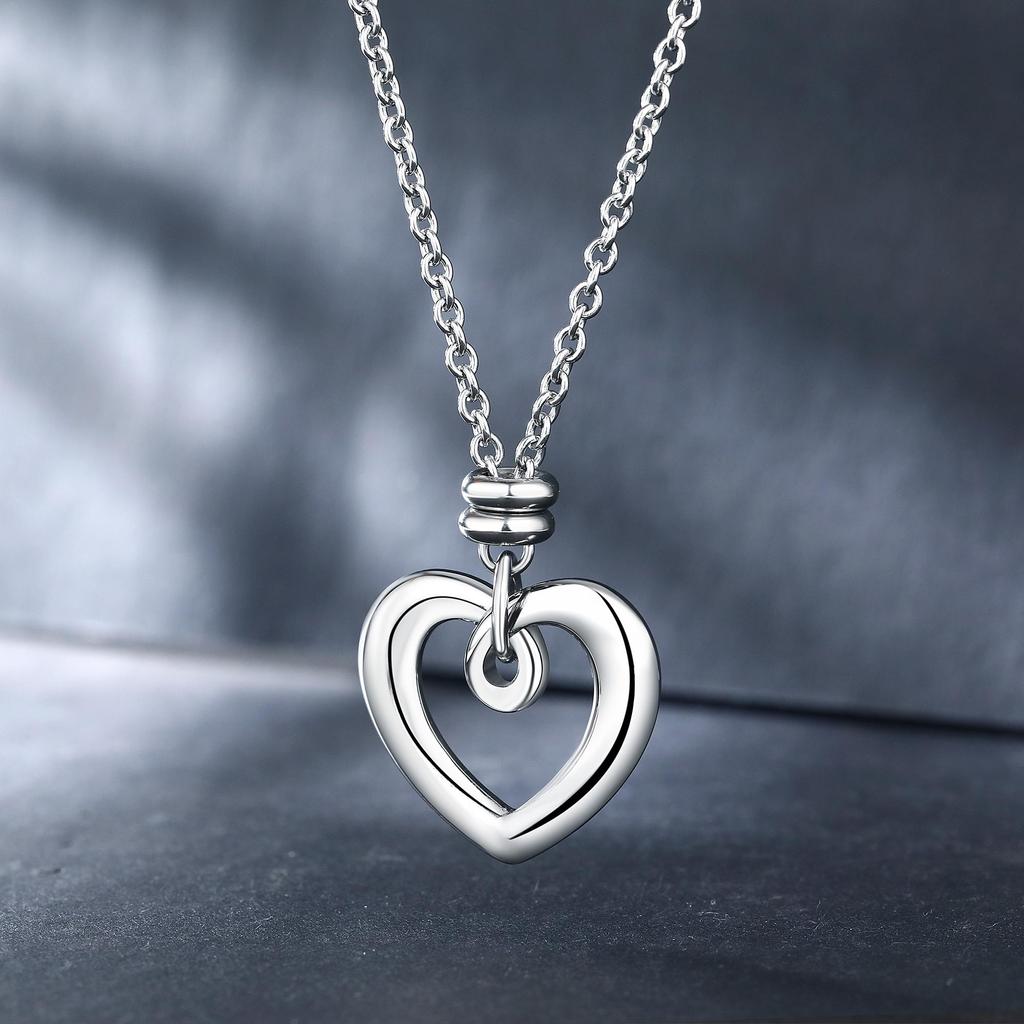 Umcho Nowy prosty pusty wisiorek w kształcie serca naszyjnik dla kobiet moda kreatywny geometryczny łańcuszek do obojczyka naszyjniki Party biżuteria prezent