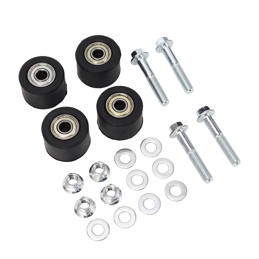 4PCS Chain Roller Guide Set High Performance Iron Bearing Steel for YFZ 350 Banshee 1987 To 2006 Black