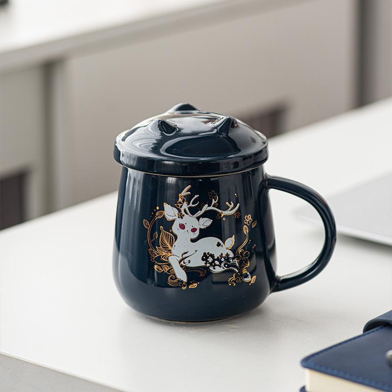 Creative Business Office Cup Gift Set Corporate Events Practical Gifts Ceramic Cup Mug Souvenir