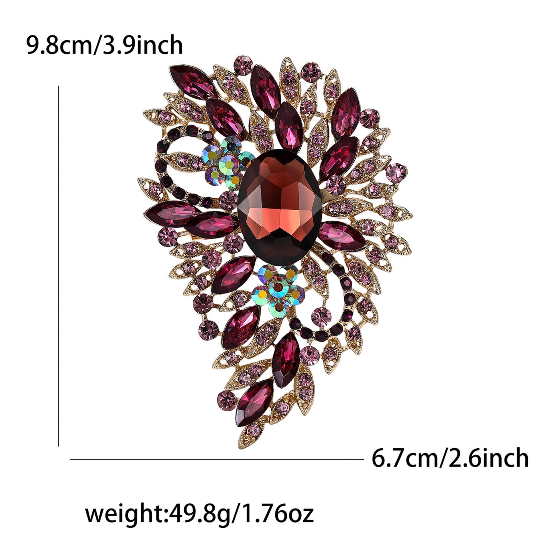 

Women s Rhinstone Alloy Brooch - Large Glass Corsage Pin for Suits