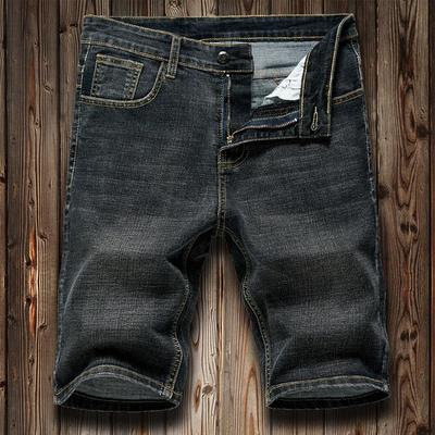 Sommer dünne Herrenmodelle schlanke schwarze Denim-Shorts Herren 5 Hosen Hosen in Hosen Reithosen gerade Hosen Trend