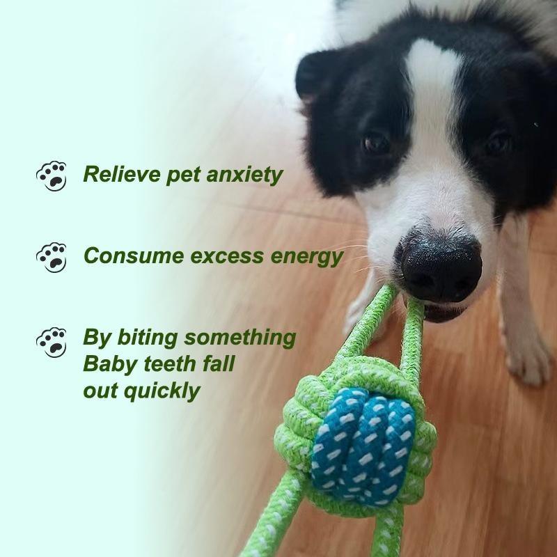 Nibble Pet Dog Toy Puppy Tooth Cleaning Rope Knot Dog Training Toys Resistant Dog Rope Toys Grinding Teeth Pet Cotton Rope