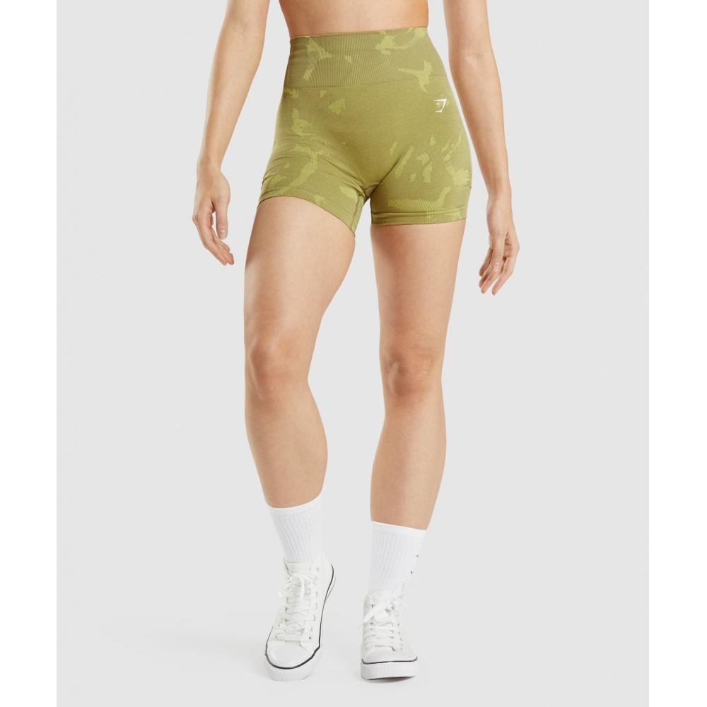 Gymshark Adapt Camo Seamless Shorts Savanna Griffin Green B1a4y Ebh7