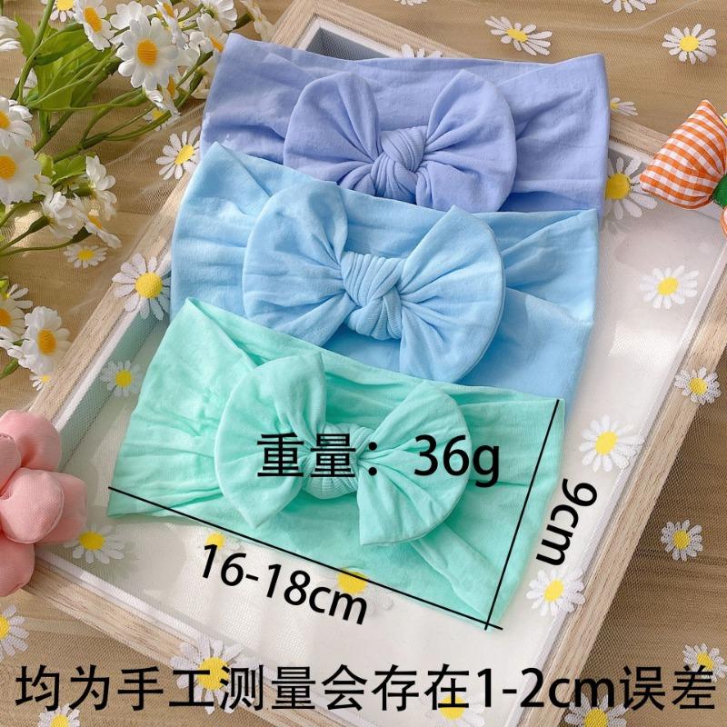 New 3pcs set, children's headband, baby nylon bow does not hurt the skin, wide headscarf, baby headband.