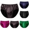 Elastic Waist Mens Underwear Glossy Ice Silk Lingerie
