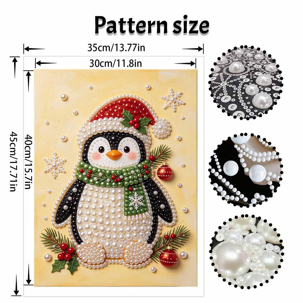 Christmas Penguin Pearl Painting Kit Handmade DIY Home Decoration Painting