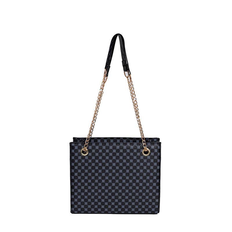 

Trendy personality large capacity fashion commuter bag women s 2024 new retro tote bag casual shoulder bag синій