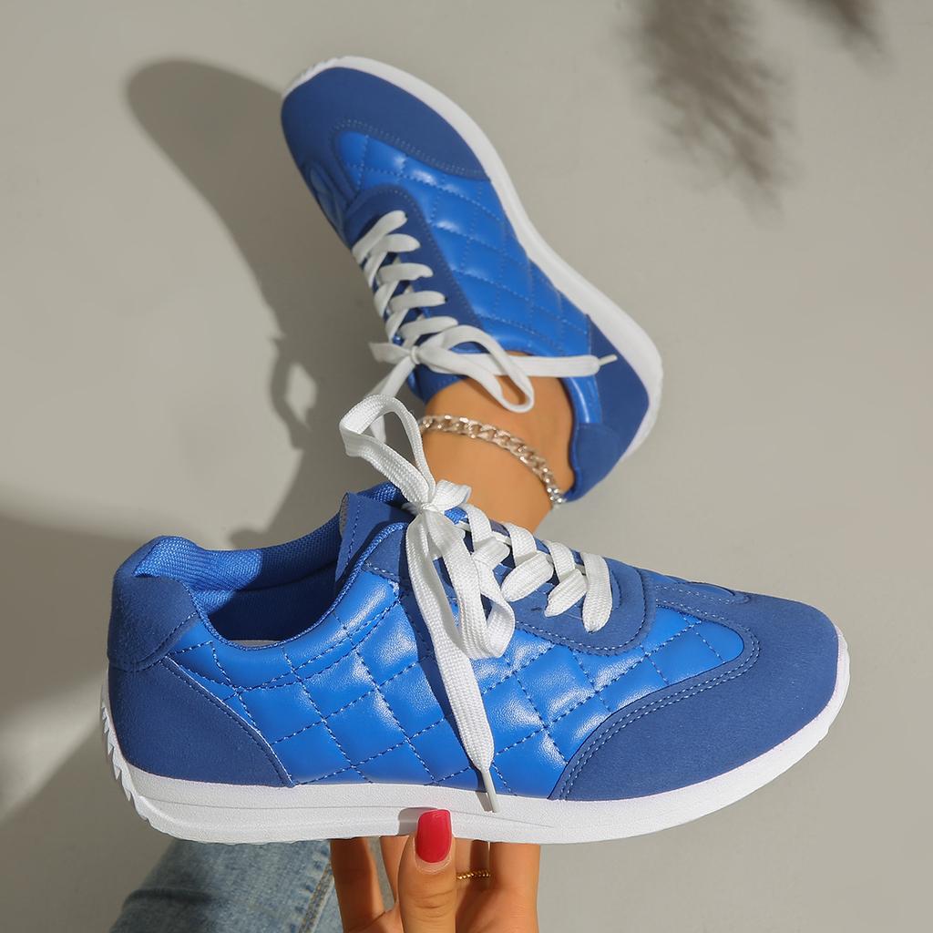 Fashion Women Causal Sneakers Trendy Lightweight Casual Sports Women Fashion Shoes Grid Patterned Versatile Comfortable Rubber Sole