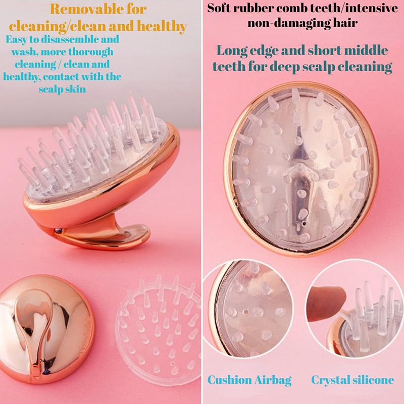 Scalp Massager Shampoo Brush Hair Washing Massager Silicone Soft Teeth Shower Hair Brush