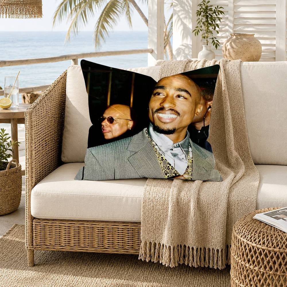 Tupac Shakur Rap Rapper Pillow Case for Sofa Living Room Home office Decor Protective Cover