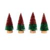 4pcs 10CM Mini Christmas Tree Gradient Artificial Xmas Pine Tree  Home Xmas Decor