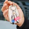 New 1pcs Car Keychain Bullet Head Rocket Lightning Shaped Anti Static Keychain Decorative Pendant Electrostatic Release