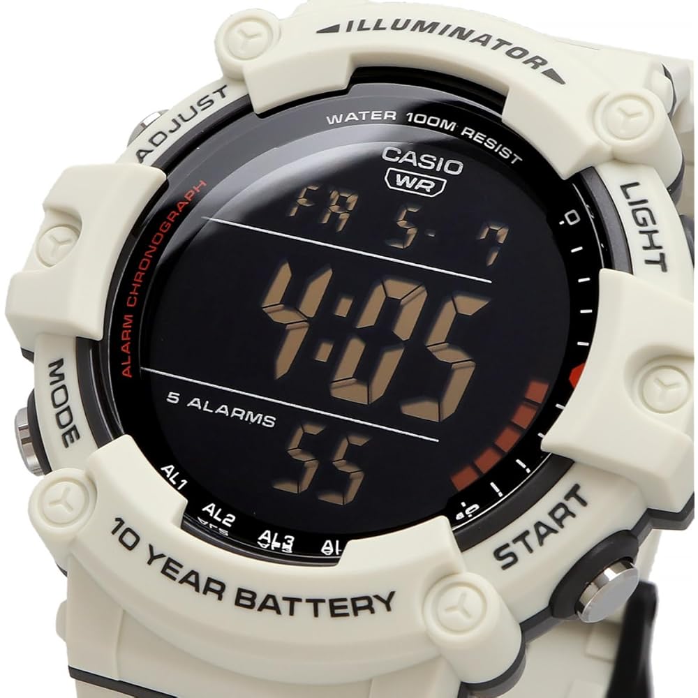 Casio AE-1500WH-8B2V Men's Standard Digital Watch Matte Ivory Color Overseas Model