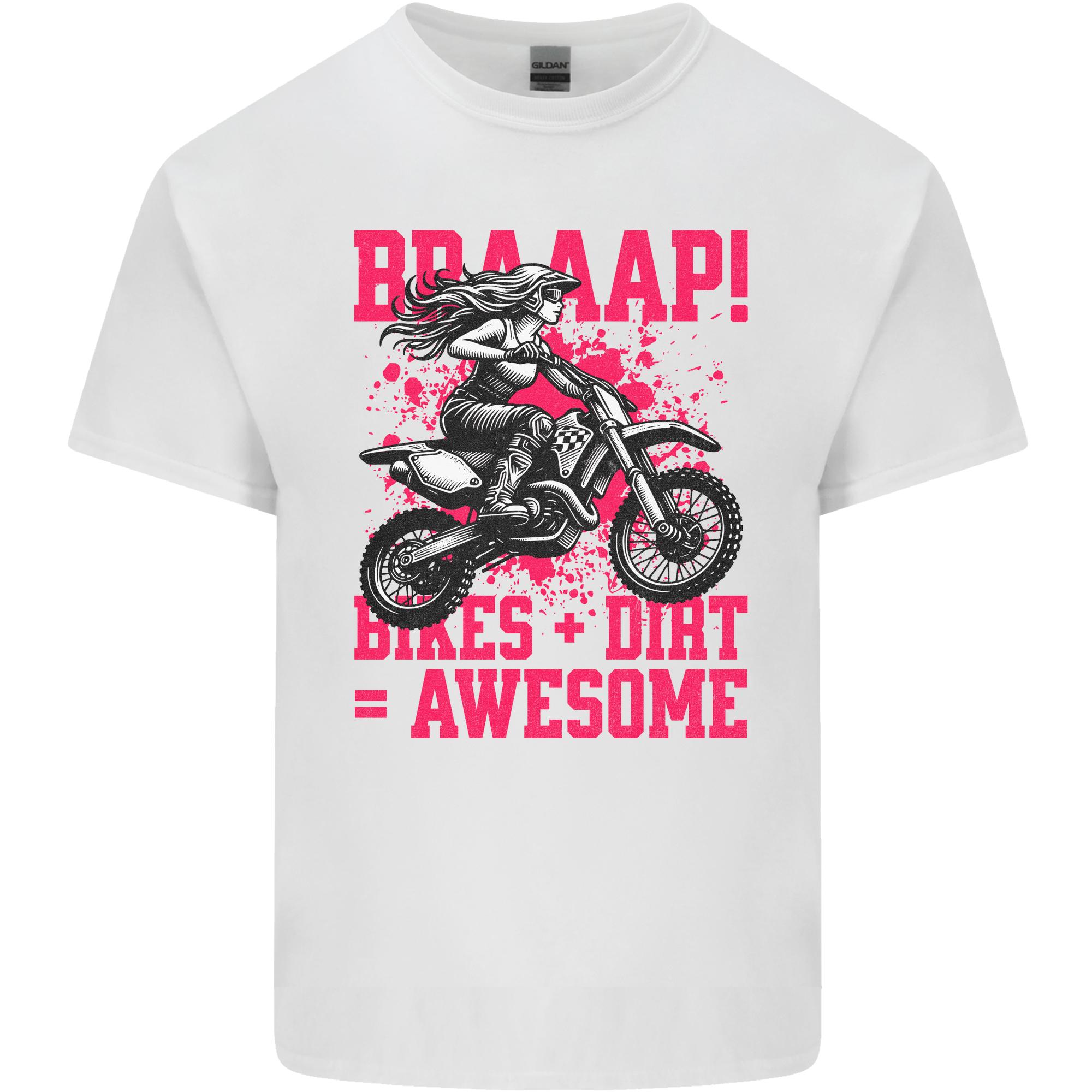 Braaap Awesome Motocross MotoX Dirt Bike Female Unisexs Light Cotton TShirt S