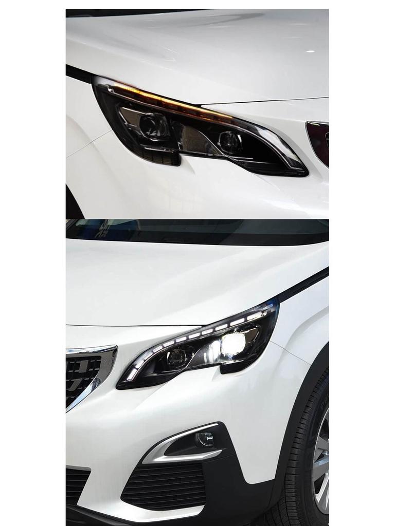 LED Headlight Assembly: Flowing Turn Signals & Daytime Running Lights for 2016-2019 Peugeot 4008/5008
