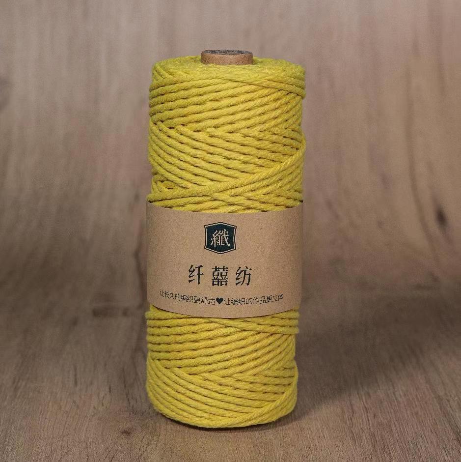 3Mm100M Colored Cotton Rope Thread Handmade Diy Bundled Woven Bag Wound Decorative Thread Tapestry Accessories Material