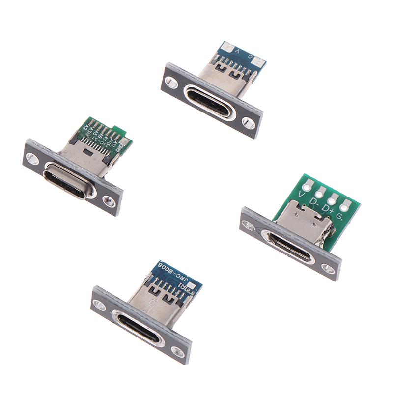 Charging Port Usb Type C Socket Connector 2Pin 2P 4P Waterproof Strip Line Of Solder Joint Female Connector Jack