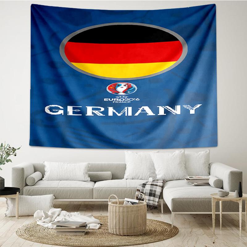1 Stück Deutscher Fußball-Emblem Gedruckte Wandteppich Raumdekoration Wandbehang für Wohnzimmer Schlafzimmer, Studentenwohnheim, Geburtstags- und Weihnachtsgeschenke