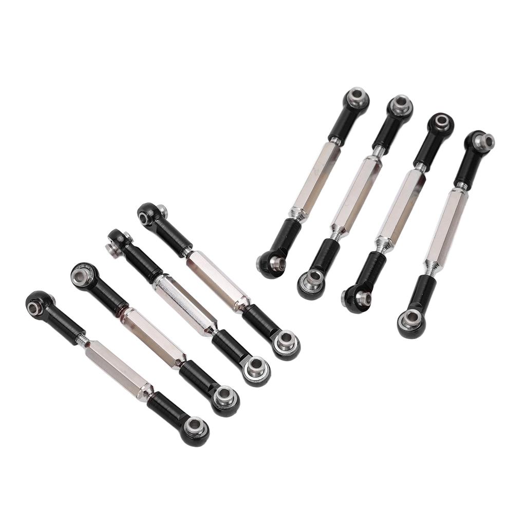 8Pcs Metal   Steering Linkage Aluminum Alloy Servo Link Pull Rod for WPL C14 C24 B14 MN D90 D91