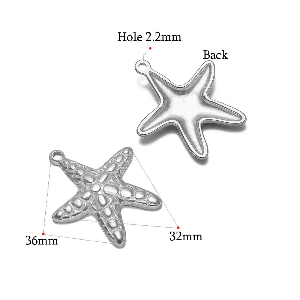 5 Stück Gold Seestern Muschel Anhänger für DIY Schmuck Zubehör Edelstahl Halsketten Anhänger Armbänder Zubehör Ohrringe Herstellung
