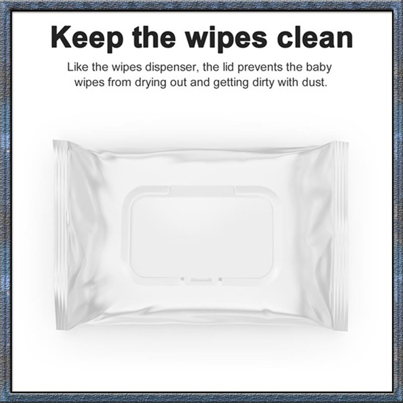 Top Deals 50Pcs Reusable Baby Wipes Lid Baby Wet Wipes Cover Tissues Box Wet Paper Lid белый
