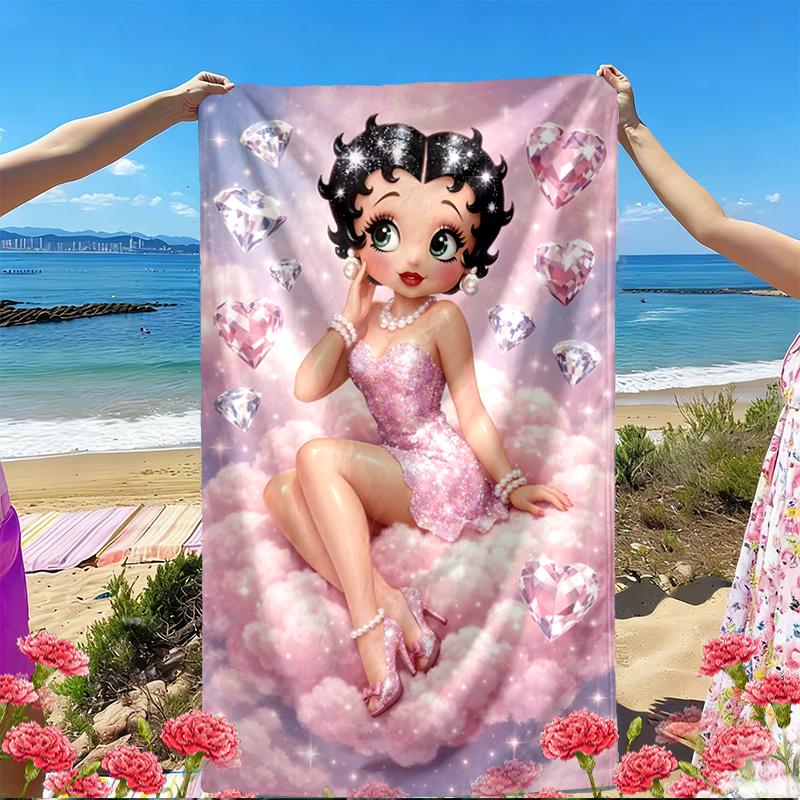 Sexy Doll Print Beach Towel, Versatile Lightweight Absorbent Beach Towel for Pool Surf Yoga Bathroom, Perfect Birthday Holiday Gift