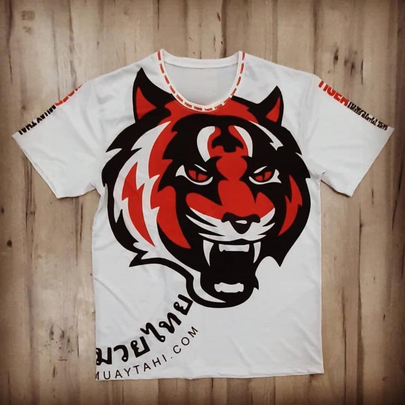 2026 Nowy Styl Y2K Tygrys Muay Thai Walka Szybkoschnąca Koszulka z Krótkim Rękawem Męska Koszulka Treningowa MMA Styl Uliczny Sportowy Top