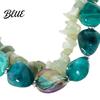 Stone Pendant Necklace Double Layer Gravel Necklace Adjustable Chain Length