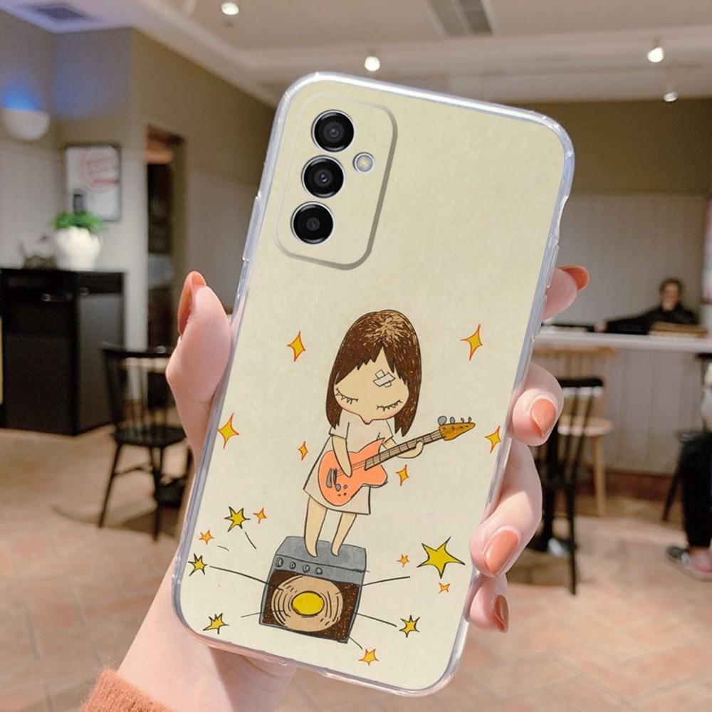 Art Yoshitomo Nara Phone Case Silicone For Samsung S30,S23,21,22,20 Ultra,S20 FE lite,S10,9,PIus Note20ultra Cover Clear