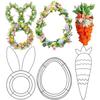 Easter wreath frame Easter bunny egg and turnip shaped wreath frame for Easter DIY crafts, Easter  holiday hanging decorations