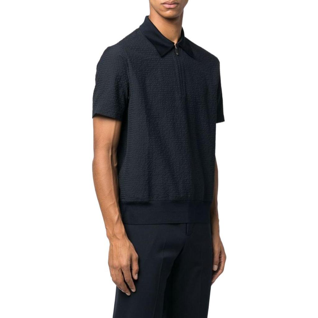 Emporio Armani Polo Shirts Men's Navy Polo Collar Moderate H31C5-1C116-C922