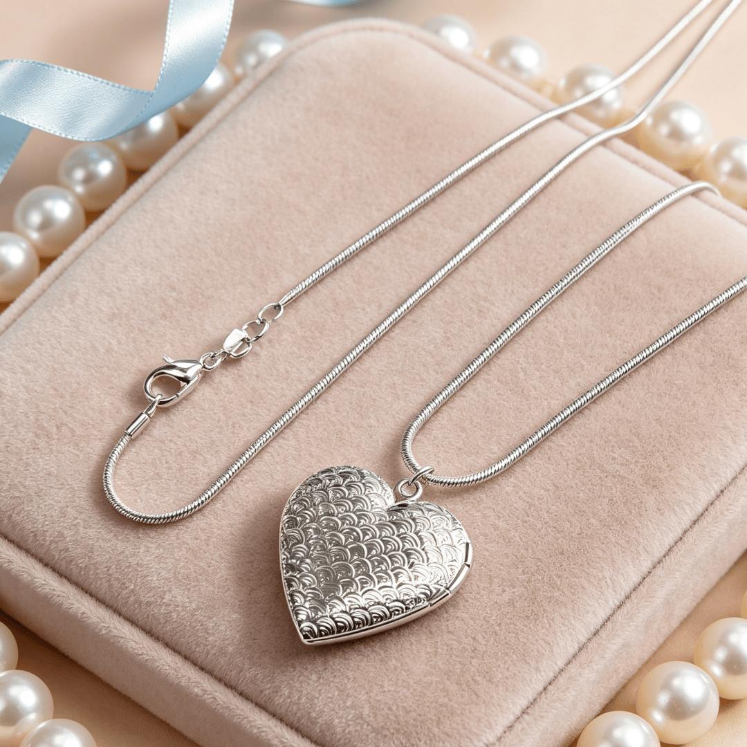 

High-quality 925 sterling Silver cute Heart photo frame Necklaces For Women Fashion Party boutique Accessories Jewelry Gifts 65CM 26 inches