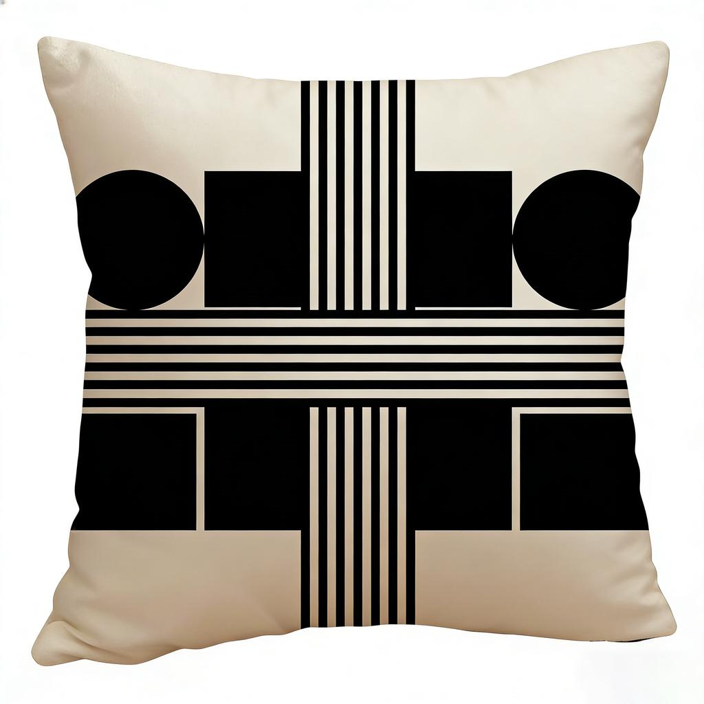 Home Decor Geometric & Leafy Patterned Cushion Covers Pattern Cushion Cover Suitable for Sofa Bedroom Car Pillow Cover