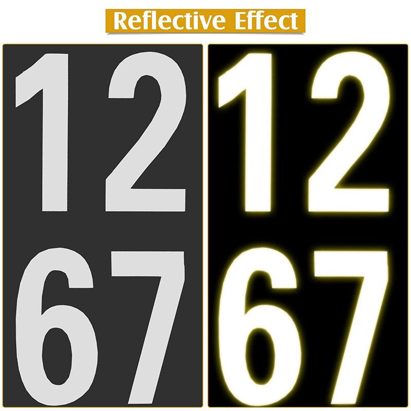 Car or House Door Street Address Mailbox Number Digits Numeral Car Room Gate Vinyl Decal Reflective Stickers White