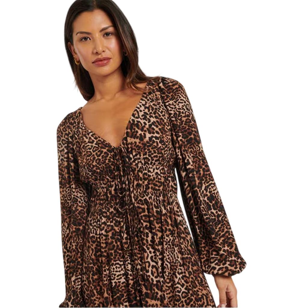 Nobody´s Child Womens/Ladies Samntha Leopard Print V Neck Midi Dress