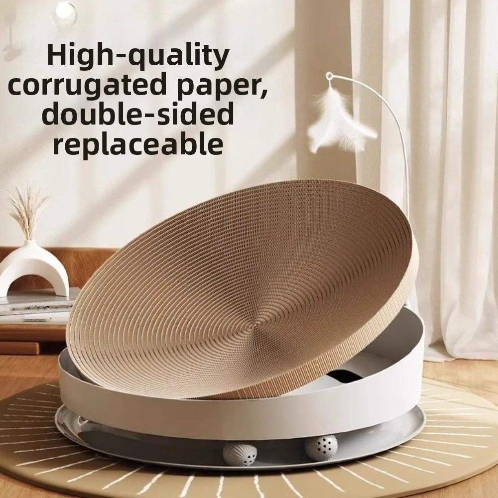 Stable Cat Scratching Bed Round Teasing Cat Stick Funny Cat Turntable Toy Cat Nest Replacement