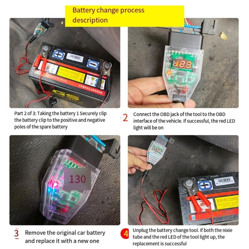 Samochodowy OBD2 kabel zasilania awaryjnego narzędzie do wykrywania złącza akumulatora