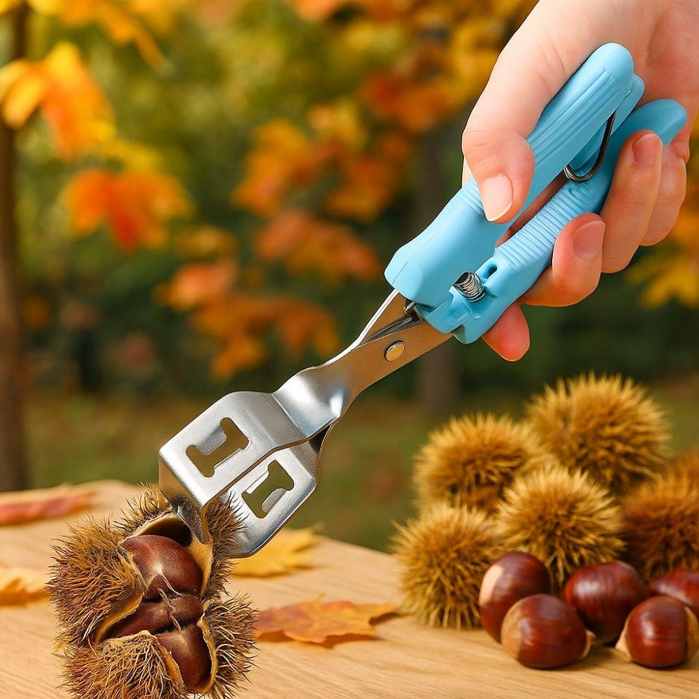 Ergonomic Chestnut Opener Multi-Functional Chestnut Clip Peeler Chestnut Plier  Cooking Accessory