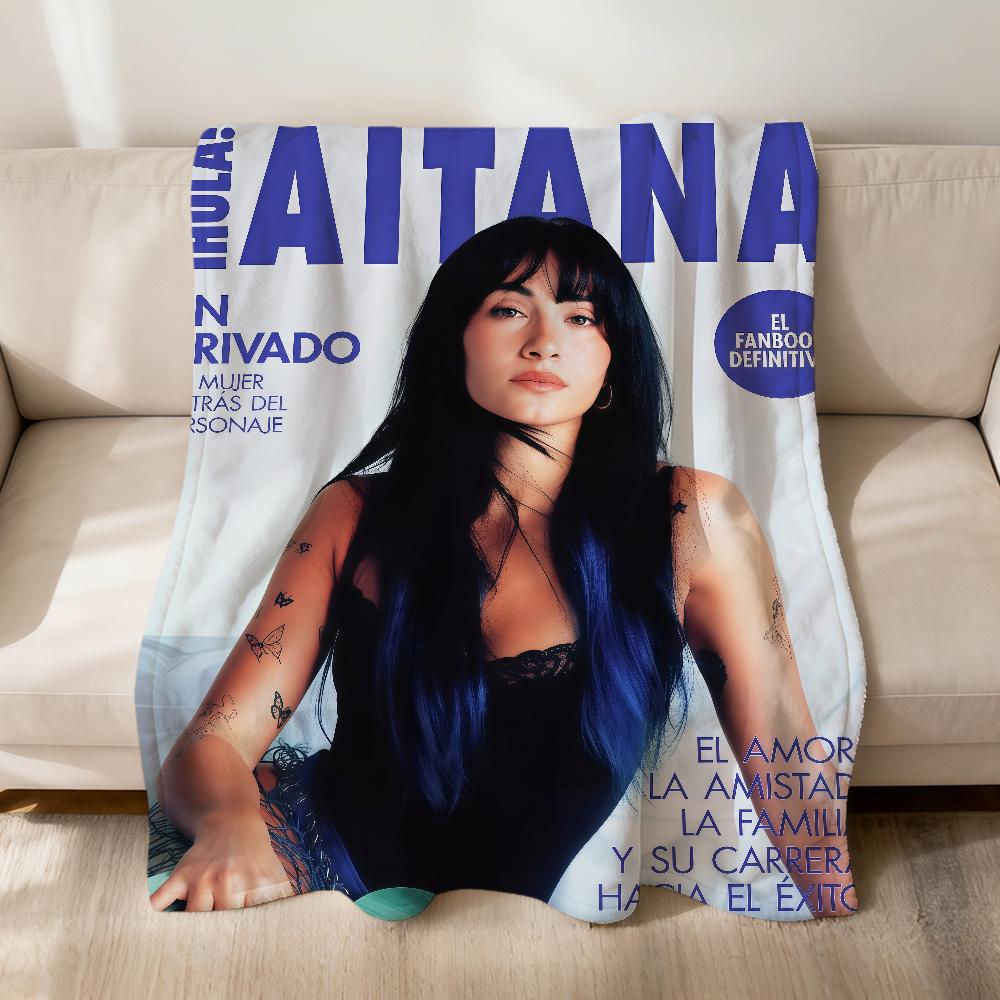 Singer A-Aitana Ocana Cuarto Azul Flannel Soft Warm Plush Blanket For Sofa Living Room Pet Hogar Bedroom Gift Home Car Portable