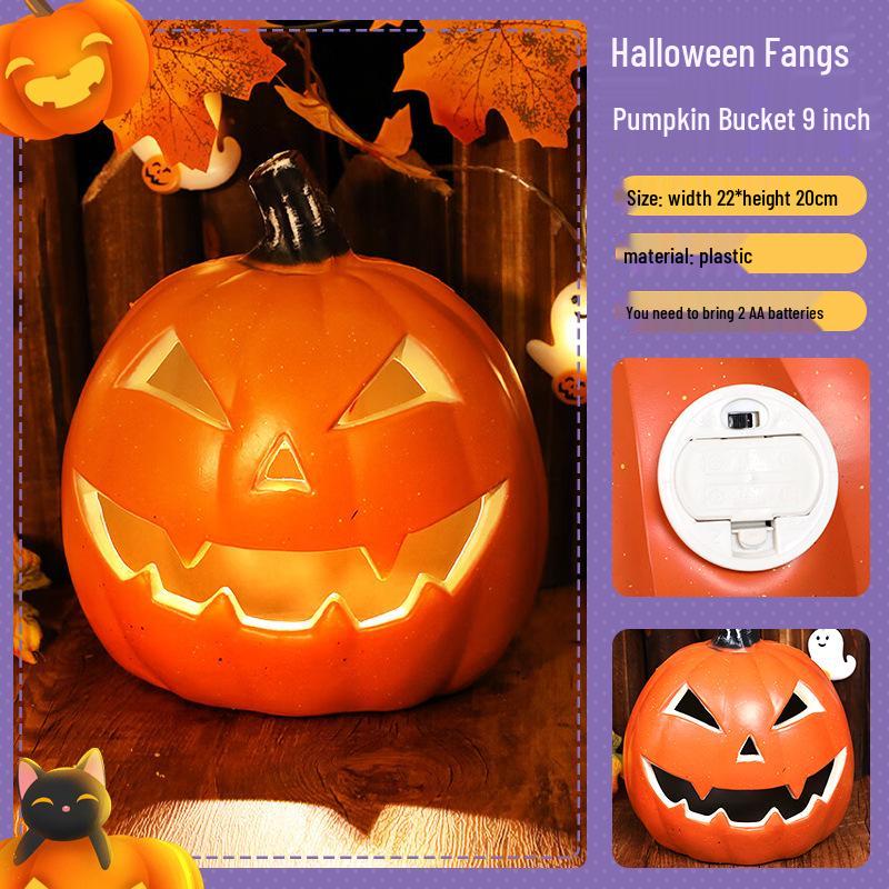 Lanterne citrouille à LED pour décoration d'Halloween, idéale pour les fêtes et événements