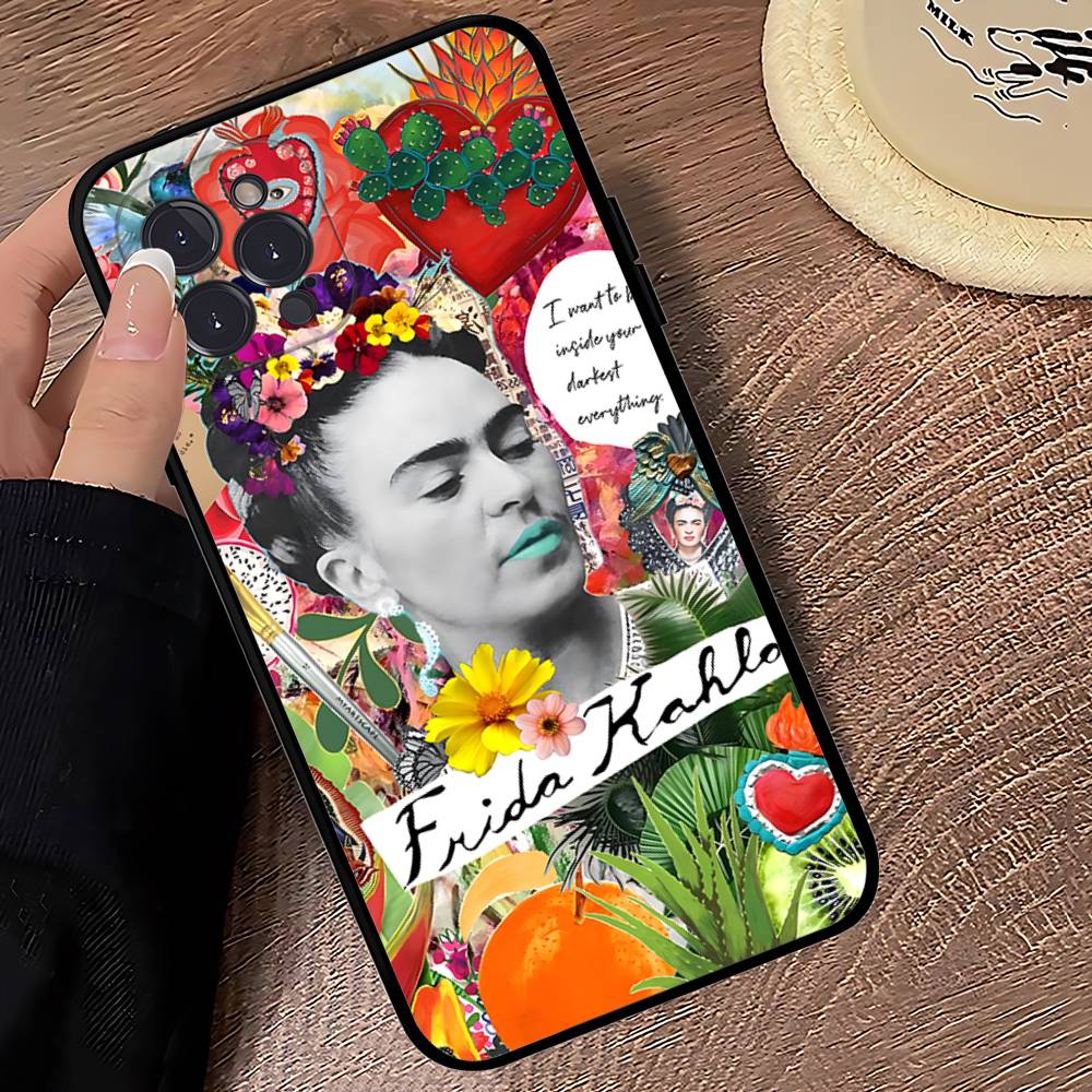 Fashion F-Frida K-KahlosS Phone Case For IPhone 16 15 14 13 12 11 17 Pro Max Simplicity Back TPU Soft Case