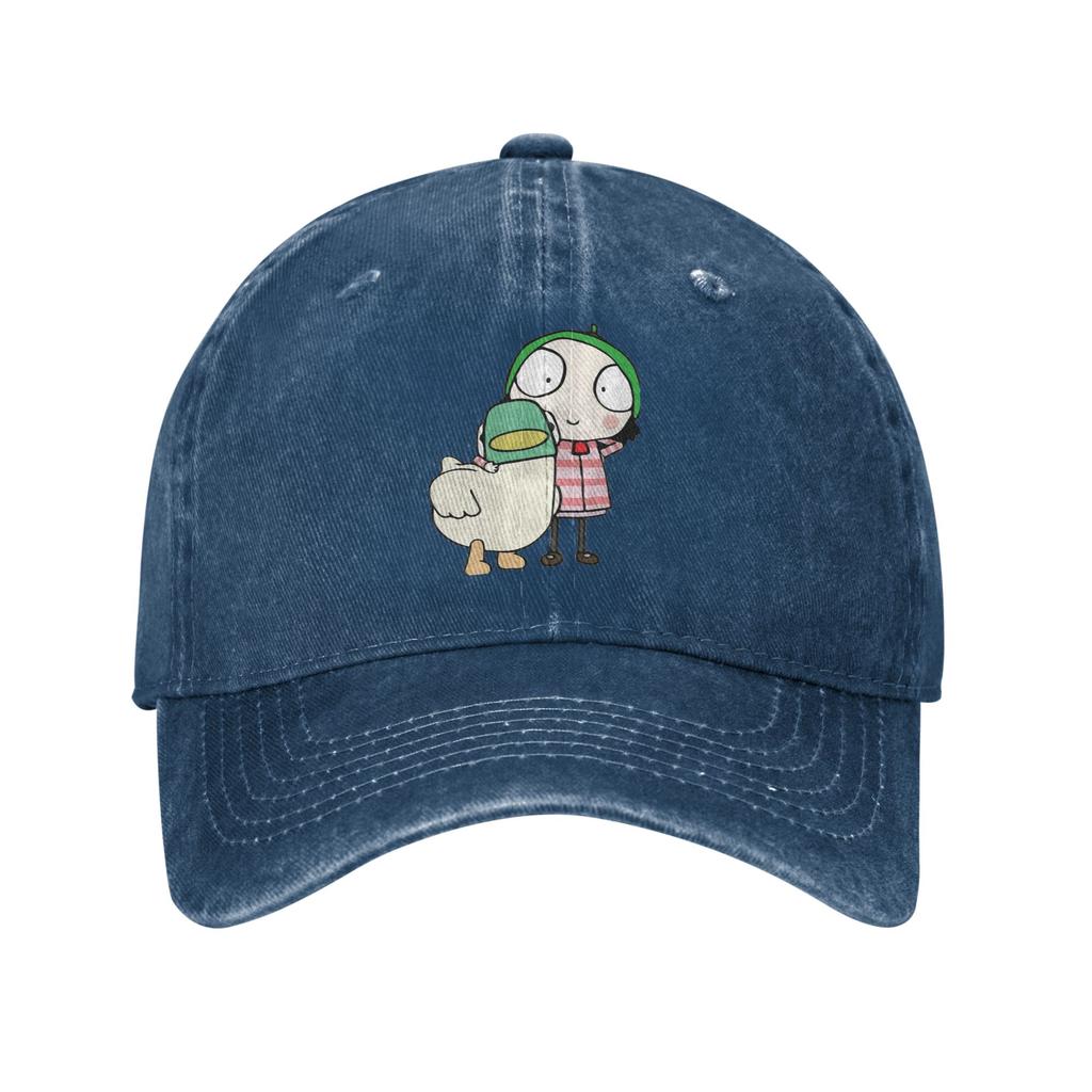 Sarah and Duck having fun Denim Cap Casual Baseball Caps Adjustable Hat Summer Unisex Baseball Hats