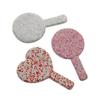 Strass-Kosmetik-Handspiegel Runde Quadratische Herzform Handspiegel Niedlicher Make-up-Spiegel