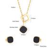 Elegant Gold Earrings And Necklace Set Delicate Women's Jewelry Collection